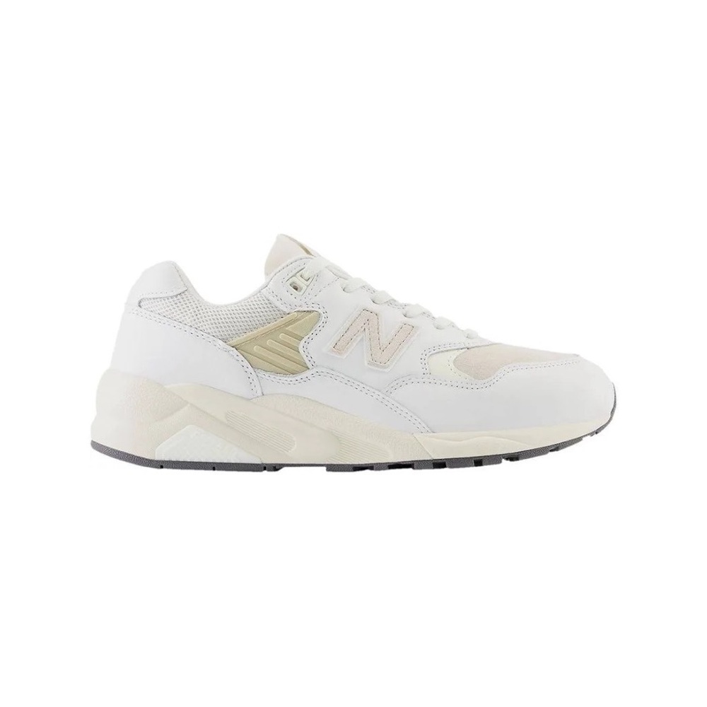 New Balance White and Tan Athletic Shoes